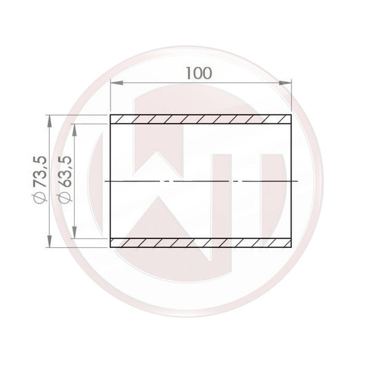 Wagner Tuning Ø63,5mm Silikonverbinder gerade schwarz