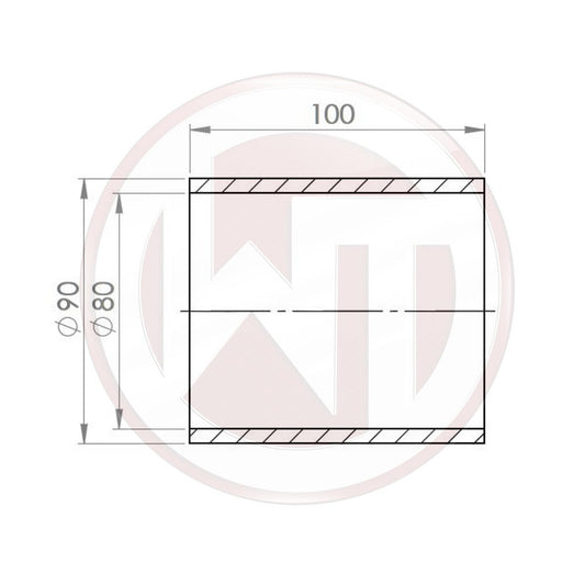 Wagner Tuning Ø80mm Silikonverbinder gerade schwarz