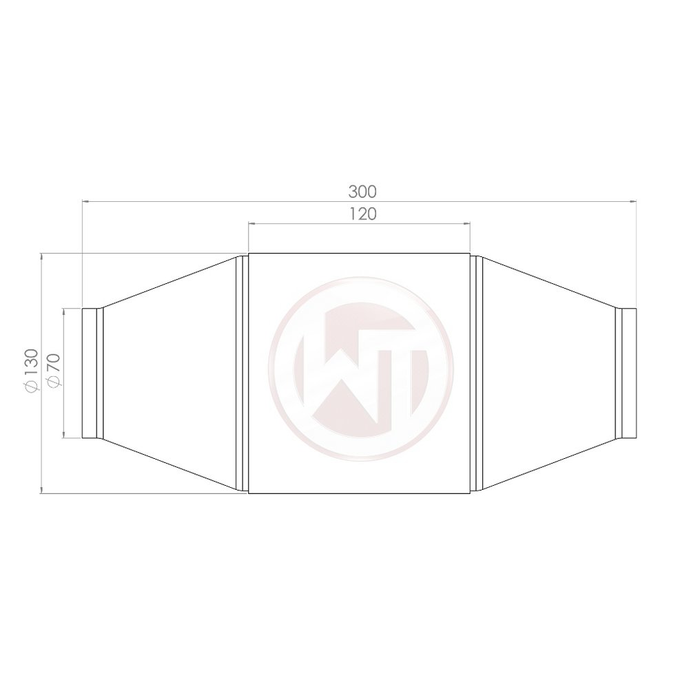 Wagner Tuning Rennsport-Katalysator Ø130x120 - EU6 Beschichtung