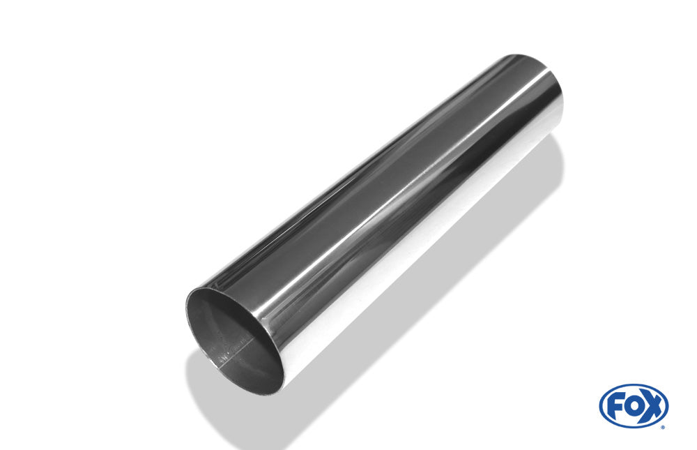 FOX Anschweißendrohr Typ 10 Ø 63 mm / Länge: 300 mm - rund / uneingerollt / gerade / ohne Absorber