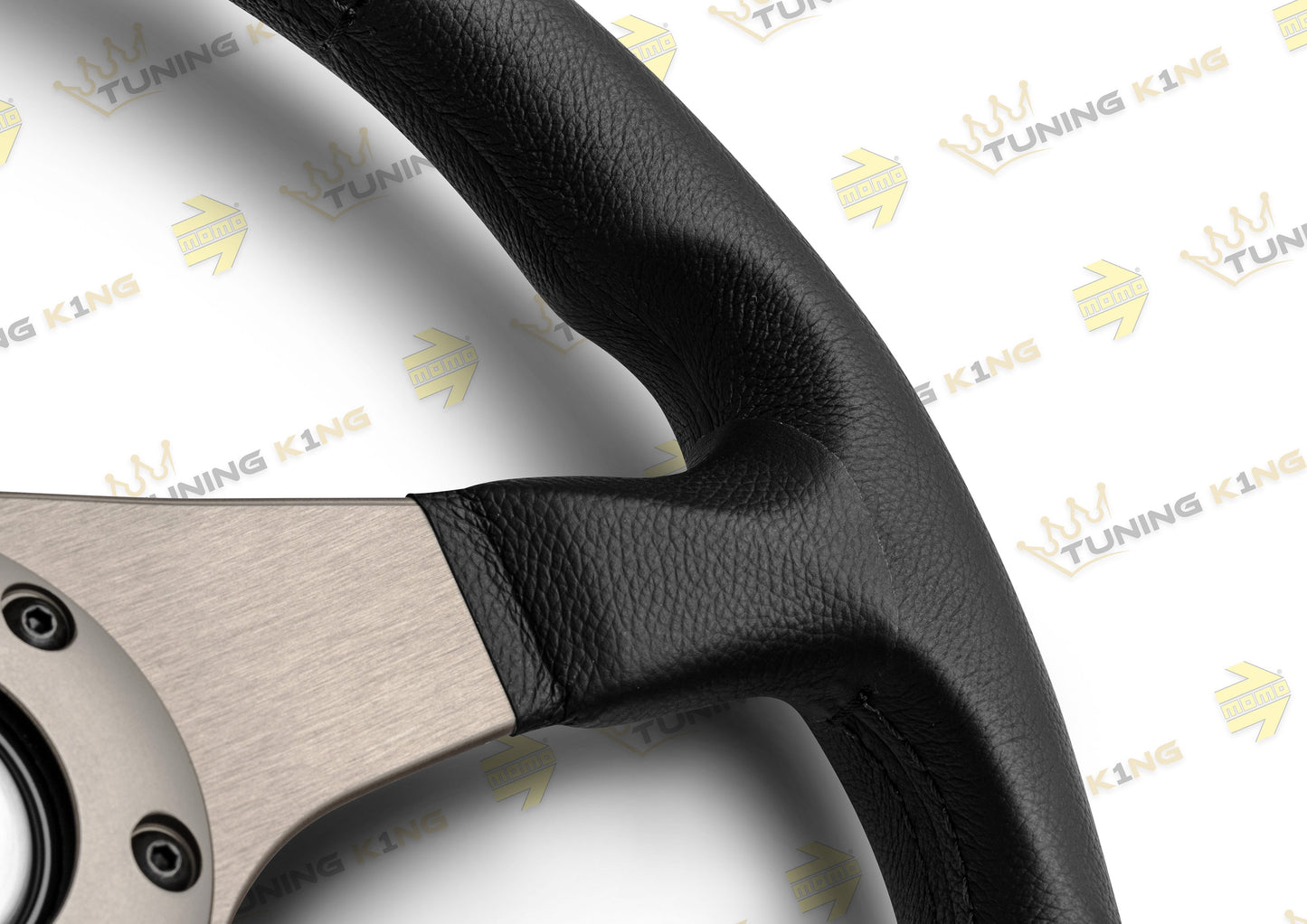 MOMO Lenkrad Tuner 350mm Schwarz Glattleder / Anthrazit