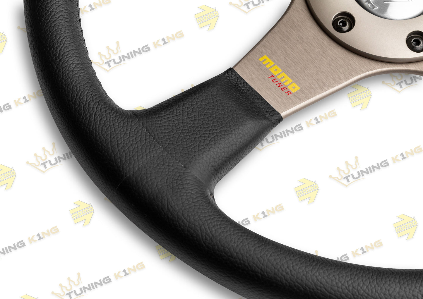 MOMO Lenkrad Tuner 350mm Schwarz Glattleder / Anthrazit