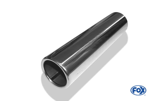 FOX Anschweißendrohr Typ 12 Ø 76 mm / Länge: 300 mm - rund / eingerollt / gerade / ohne Absorber