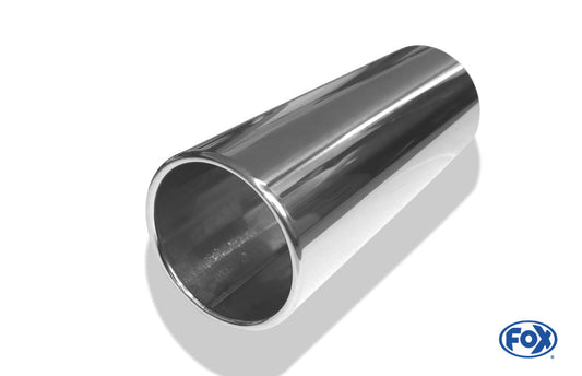 FOX Anschweißendrohr Typ 12 Ø 114 mm / Länge: 300 mm - rund / eingerollt / gerade / ohne Absorber