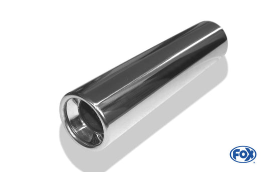 FOX Anschweißendrohr Typ 13 Ø 70 mm / Länge: 300 mm - rund / eingerollt / gerade / mit Absorber