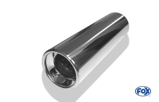 FOX Anschweißendrohr Typ 13 Ø 90 mm / Länge: 300 mm - rund / eingerollt / gerade / mit Absorber