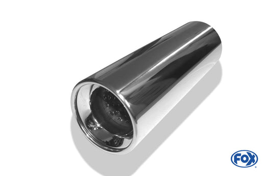 FOX Anschweißendrohr Typ 13 Ø 100 mm / Länge: 300 mm - rund / eingerollt / gerade / mit Absorber