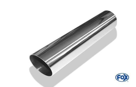 FOX Anschweißendrohr Typ 14 Ø 63 mm / Länge: 300 mm - rund / uneingerollt / 15° abgeschrägt / ohne Absorber