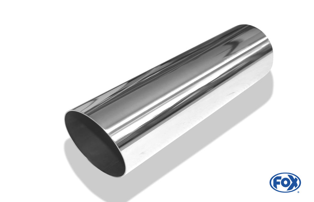 FOX Anschweißendrohr Typ 14 Ø 80 mm / Länge: 300 mm - rund / uneingerollt / 15° abgeschrägt / ohne Absorber