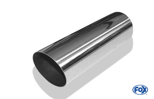 FOX Anschweißendrohr Typ 14 Ø 90 mm / Länge: 300 mm - rund / uneingerollt / 15° abgeschrägt / ohne Absorber