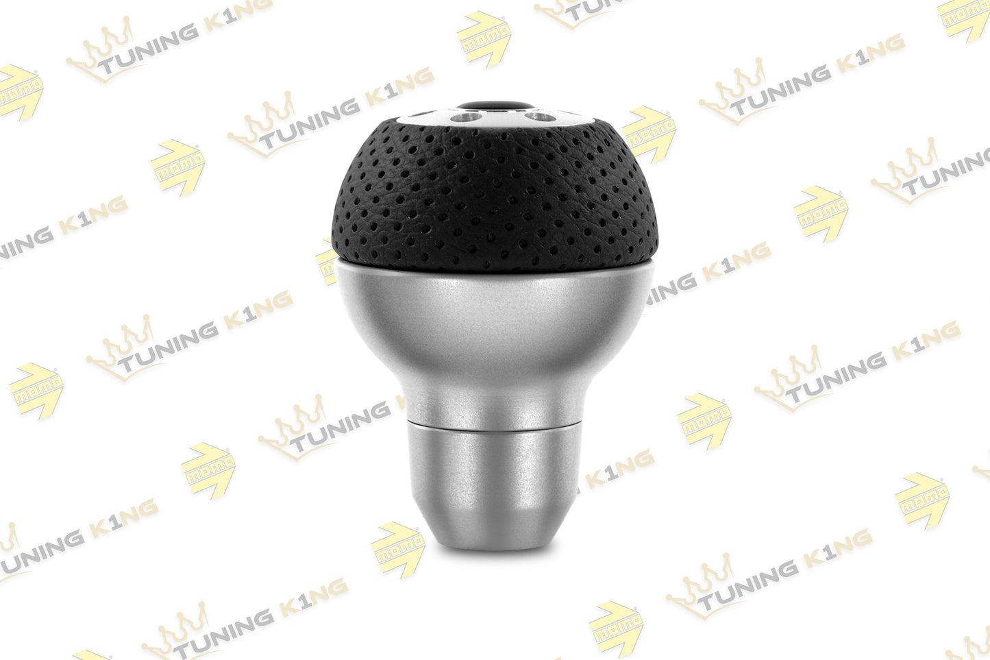 MOMO Schaltknauf Race Airleather Alu Schwarz Leder