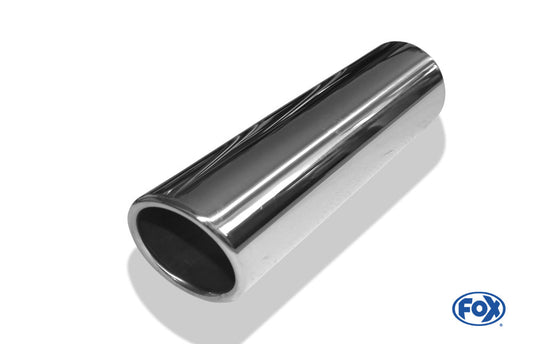 FOX Anschweißendrohr Typ 16 Ø 80 mm / Länge: 300 mm - rund / eingerollt / 15° abgeschrägt / ohne Absorber