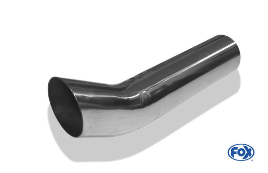 FOX Anschweißendrohr Typ 18 Ø 63 mm / Länge: 300 mm - rund / uneingerollt / FOX-Design / ohne Absorber