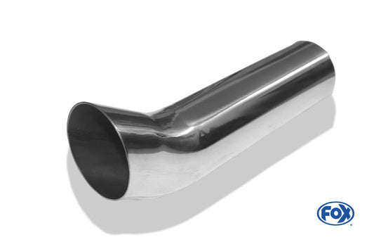 FOX Anschweißendrohr Typ 18 Ø 70 mm / Länge: 300 mm - rund / uneingerollt / FOX-Design / ohne Absorber