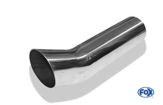 FOX Anschweißendrohr Typ 18 Ø 76 mm / Länge: 300 mm - rund / uneingerollt / FOX-Design / ohne Absorber