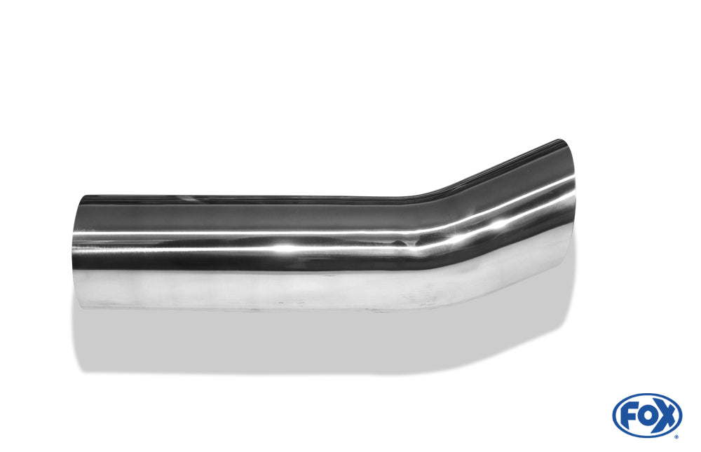 FOX Anschweißendrohr Typ 18 Ø 76 mm / Länge: 300 mm - rund / uneingerollt / FOX-Design / ohne Absorber