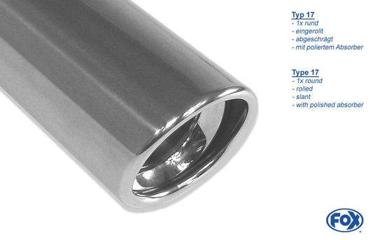 Audi S4 B6 - Cabrio Endschalldämpfer rechts/links - 1x100 Typ 17 rechts/links