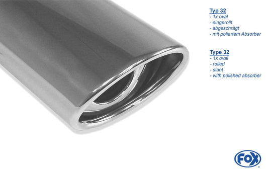 Jeep Grand Cherokee Typ WJ/WG Endschalldämpfer Ausgang rechts/links - 115x85 Typ 33 rechts/links