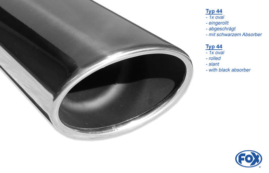 Toyota Landcruiser J20 - Diesel Endschalldämpfer rechts/links - 140x90 Typ 44 rechts/links