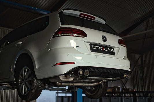 Grail Auspuffanlage Volkswagen Golf 7 R Variant Oval Schwarz (170x107) an Serie Montage bei Grail