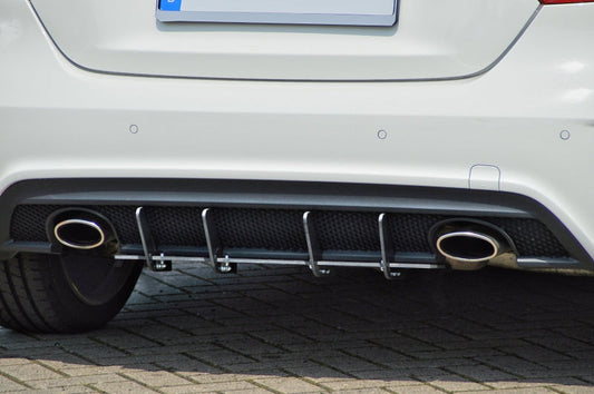 Gefräster Heckansatz Mercedes Benz A-Klasse AMG. Line, W176 Schwarz Matt