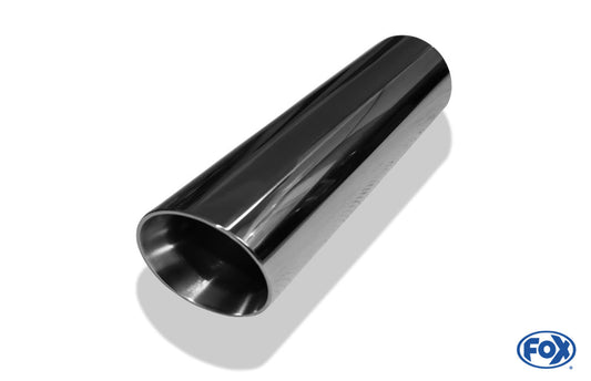 FOX Anschweißendrohr Typ 25 Ø 76 mm / Länge: 300 mm - rund / uneingerollt / abgeschrägt / mit Type-B Einsatz