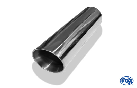 FOX Anschweißendrohr Typ 25 Ø 80 mm / Länge: 300 mm - rund / uneingerollt / abgeschrägt / mit Type-B Einsatz