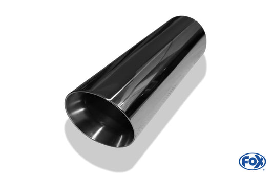 FOX Anschweißendrohr Typ 25 Ø 90 mm / Länge: 300 mm - rund / uneingerollt / abgeschrägt / mit Type-B Einsatz