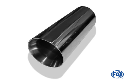 FOX Anschweißendrohr Typ 25 Ø 100 mm / Länge: 300 mm - rund / uneingerollt / abgeschrägt / mit Type-B Einsatz