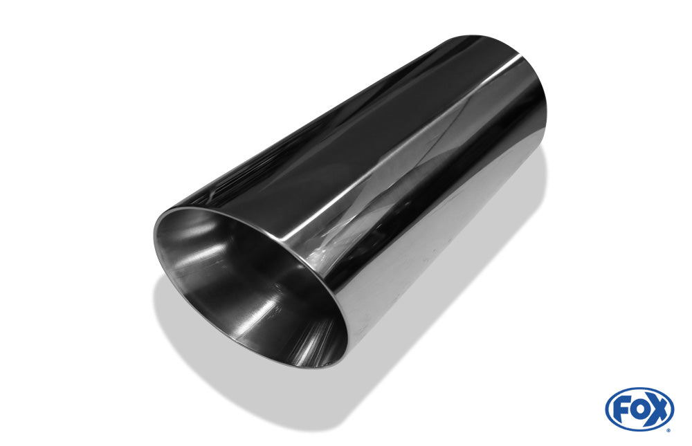 FOX Anschweißendrohr Typ 25 Ø 114 mm / Länge: 300 mm - rund / uneingerollt / abgeschrägt / mit Type-B Einsatz