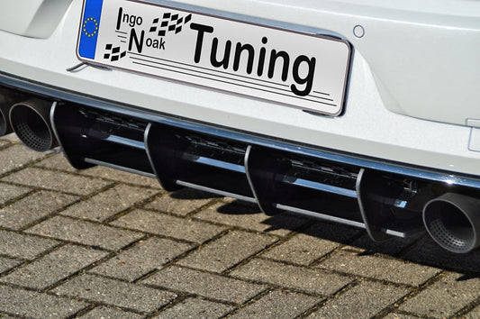 Gefräster Heckansatz Volkswagen Golf 7 R, Typ AU Facelift Schwarz Matt