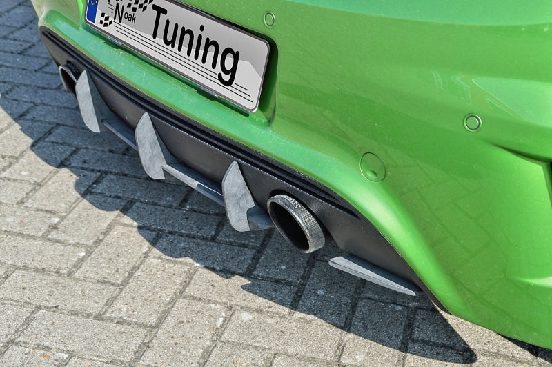 Gefräster Heckansatz Opel Corsa D OPC, Nürburging Edition Schwarz Matt