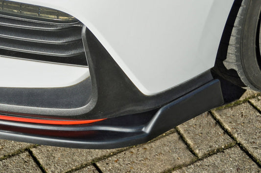 CUP Frontspoilerlippe ABS mit Flaps Hyundai i30 Fastback N Schwarz Matt