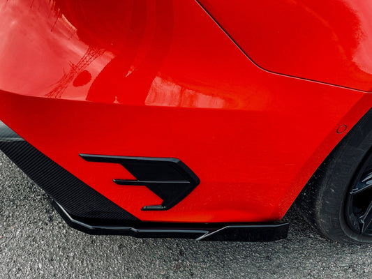 Heckansatz Seitenteile ABS Audi RS7 Typ C8 4K ab Bj.:2019 - Schwarz Glanz