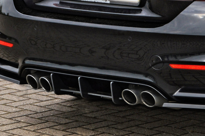 Gefräster Heckansatz BMW M3, F80 Bj.: 09/2014- Schwarz Matt