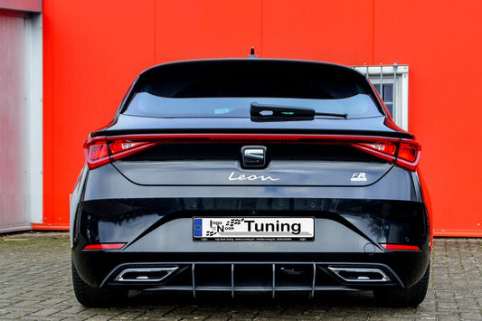Gefräster Heckansatz Seat Leon 4 ( KL) ab Bj.: 2020- Schwarz Matt