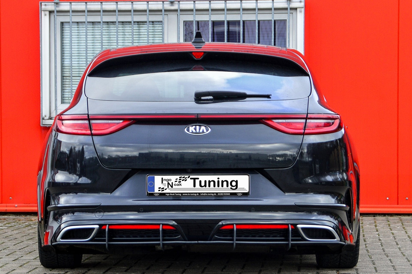 Gefräster Heckansatz Kia Pro Ceed GT-Line Bj.:2018-2021 Schwarz Matt