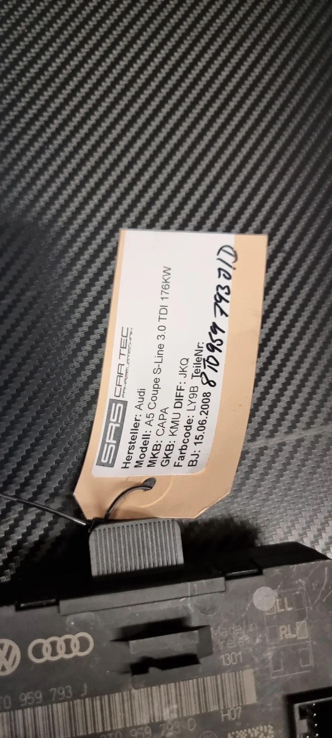 AUDI A5 8T 8F A4 8K B8 Q5 8R Original Türsteuergerät 8T0959793J Steuergerät vorne rechts
