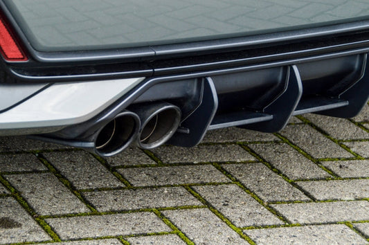 Gefräster Heckansatz Audi A1 (GB) ab Bj.2018- Schwarz Matt