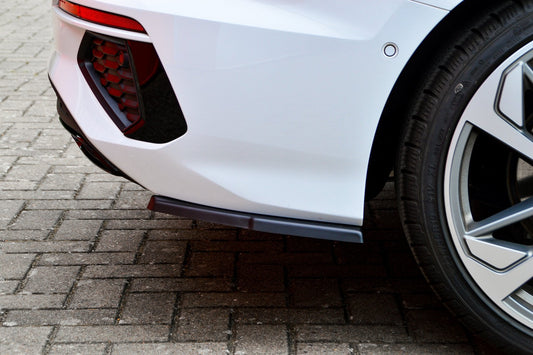 Heckansatz Seitenteile ABS Audi A3, 8Y Ab Bj.: 2019 - Schwarz Glanz