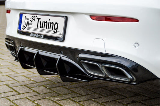 Heckansatz Mercedes Benz C63 AMG, C205+A205 , Coupe/ Cabrio Schwarz Matt