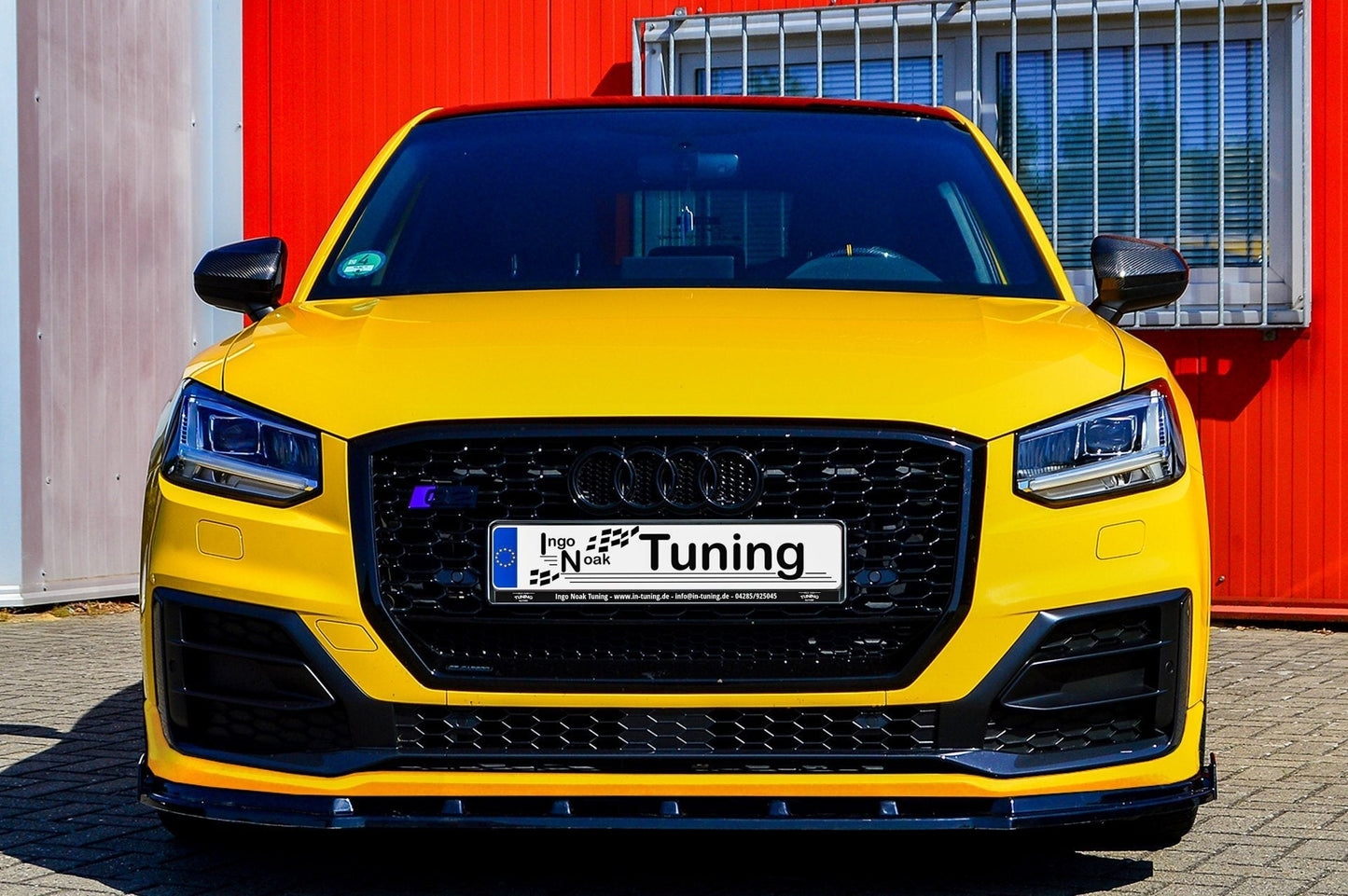 CUP Frontspoilerlippe ABS mit Seitenwing Audi Q2 GA, MK1 Sport Schwarz Glanz