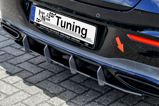 Gefräster Heckansatz Mercedes Benz CLA X118 Shootingbrake Schwarz Matt