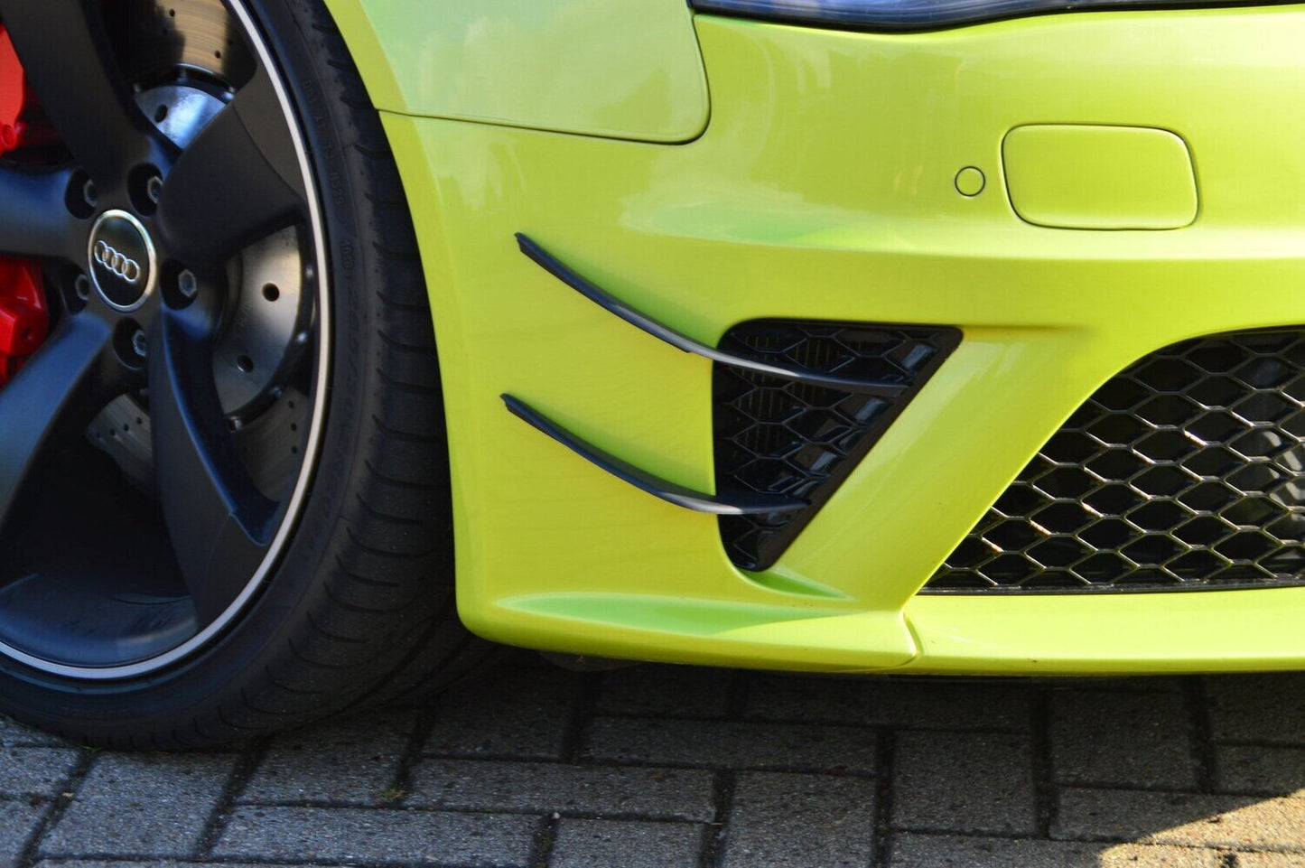 Racing Front Flaps Audi RS4, B8 Bj.:2012-2015 Schwarz Matt