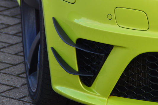 Racing Front Flaps Audi RS4, B8 Bj.:2012-2015 Schwarz Matt