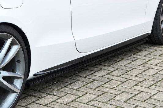 CUP Seitenschwellersatz Audi A5 / B8 Sport Edition Plus Schwarz Glanz