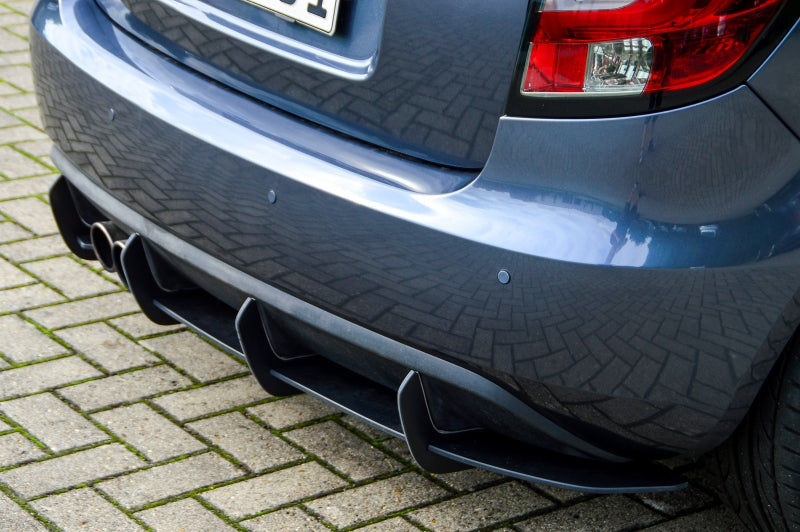 Gefräster Heckansatz Skoda Fabia RS II 5J Bj.: 2010-2014 Schwarz Matt