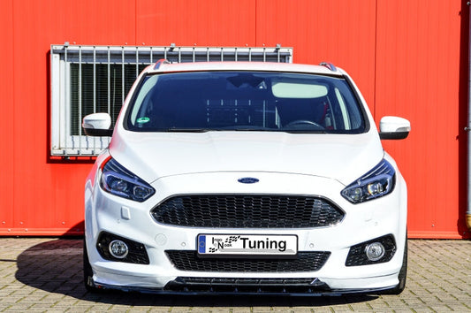 CUP Frontspoilerlippe ABS mit Seitenwing Ford S-Max 2 Schwarz Glanz