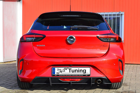 Gefräster Heckansatz Opel Corsa F, GS-Line ab Bj.: 2019- Schwarz Matt