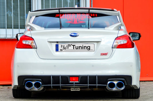 Gefräster Heckansatz Subaru Impreza WRX STI (V1 + VAF) Schwarz Matt